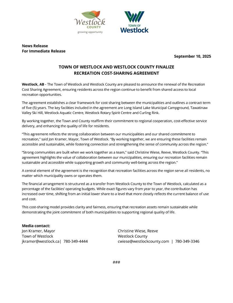 News-Release-Rec-Cost-Sharing-0910