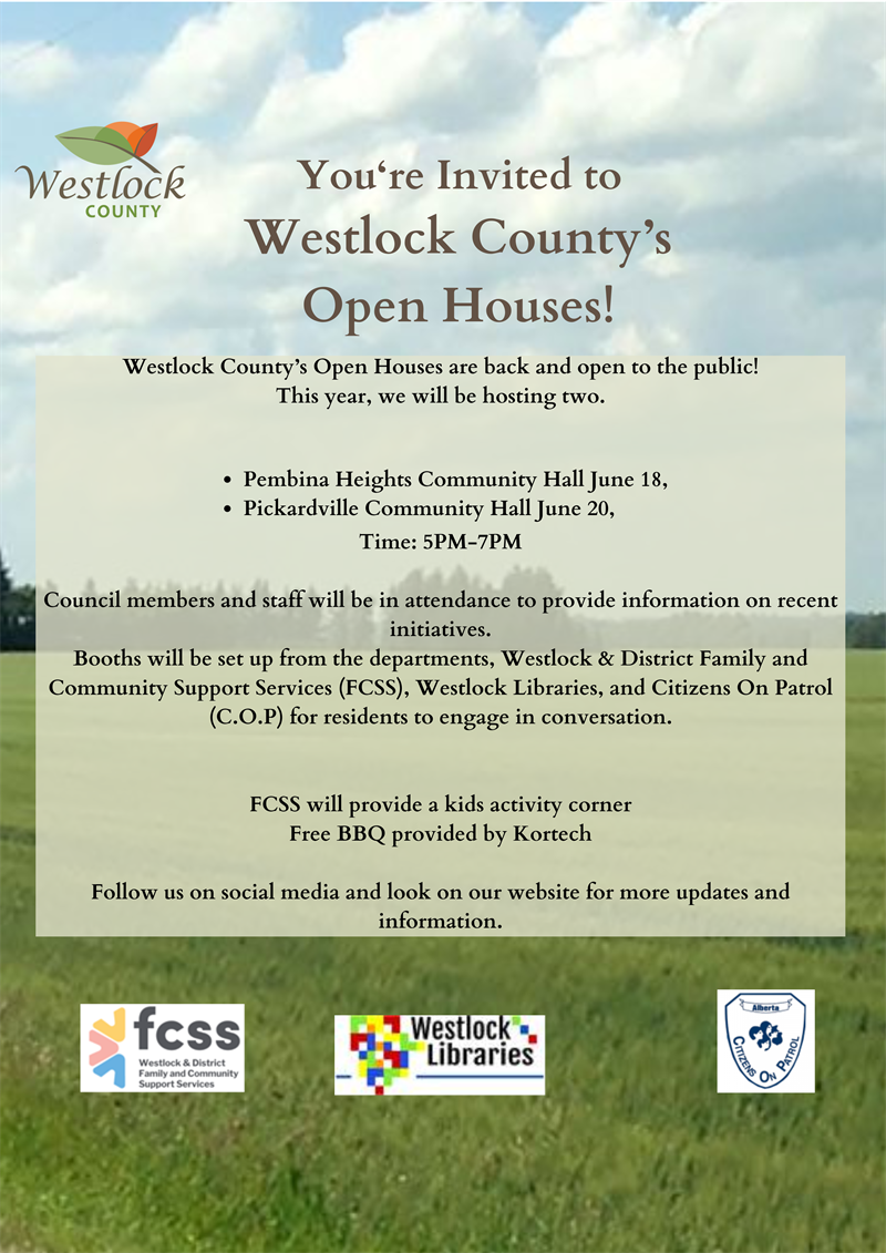 Westlock County Open House - Pembina Heights